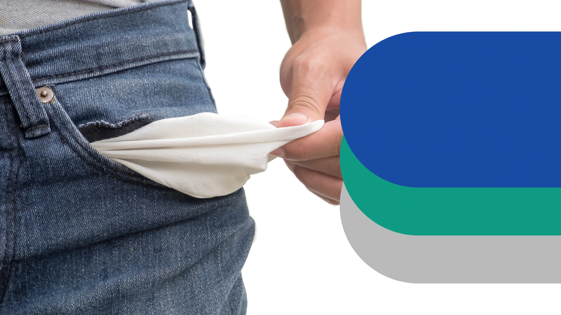 A man with empty pockets wondering how to file bankruptcy with no money